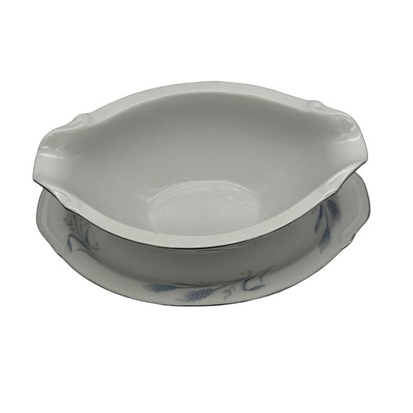 Vintage Harmony House China Diana Gravy Boat w/ Attached Underplate 9.5" Japan - Picture 4 of 7